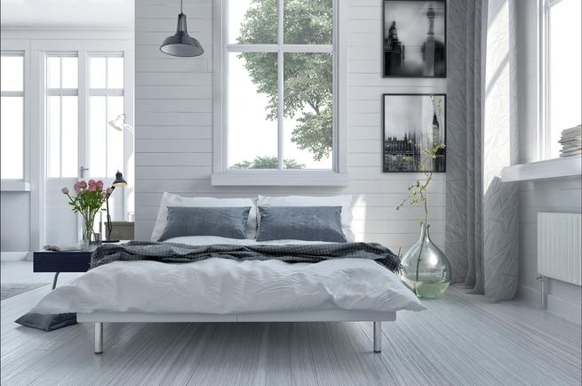 Sypialnia w stylu skandynawskim. Aranżacja pokoju